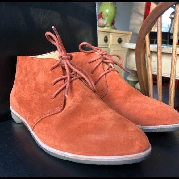 clarks boots womens orange